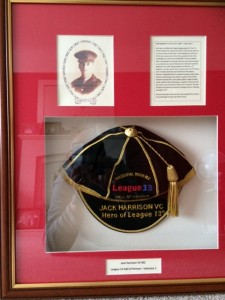 JACK HARRISON FRAMED L13 HALL OF HONOUR CAP