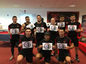 Salford Red Devils supporting Connor Lynes